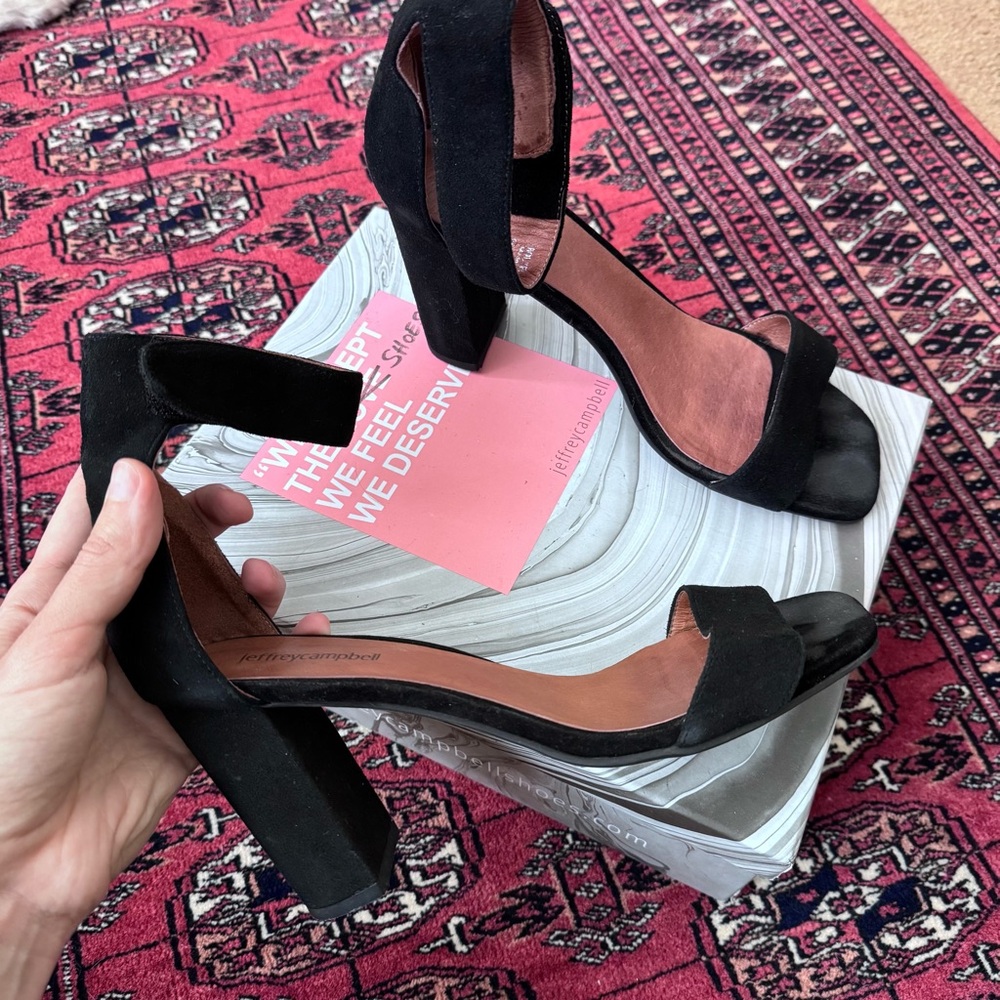 Jeffrey Campbell Velvet Strap Heels